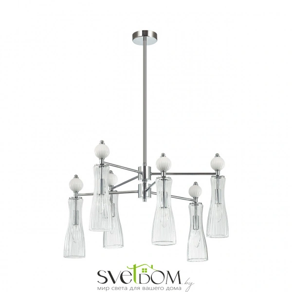 8268/6 NEOCLASSI LN26 160 хром/белый/прозрачный, металл/керамика/стекло Люстра Е14 6*40W 220V EMILY