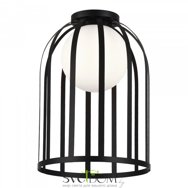 SL6129.402.01 Светильник потолочный ST-Luce Черный/Белый E27 1*60W NORDIC