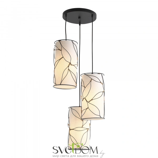 SL6228.403.03 Светильник подвесной ST-Luce Черный/Бежевый E27 3*60W ROOT