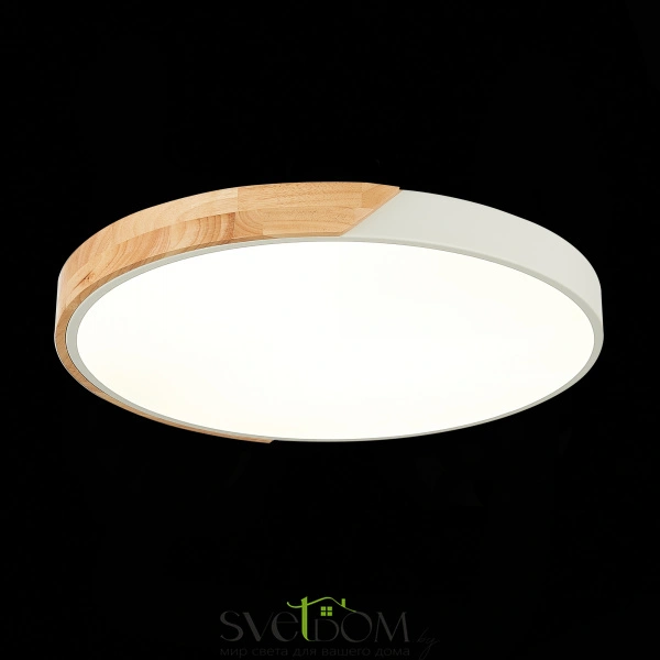 SLE200952-01 Светильник потолочный Белый, Светлое дерево/Белый LED 1*45W 3000K/4000K/6000K FESTA