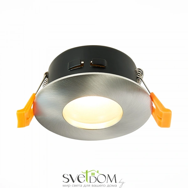 ST213.118.01 Св-к встр. Никель GU10 1*50W  IP44 D84xH50 220V Без ламп Встраиваемые светильники