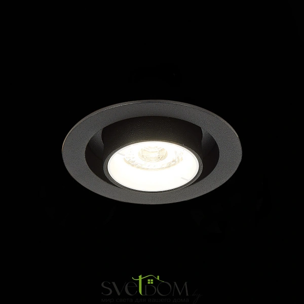 ST702.448.12 Св-к встр. Черный LED 1*12W 4000K 900Lm Ra80 24° IP20 D90xH92 180-240V Встраиваемые светильники