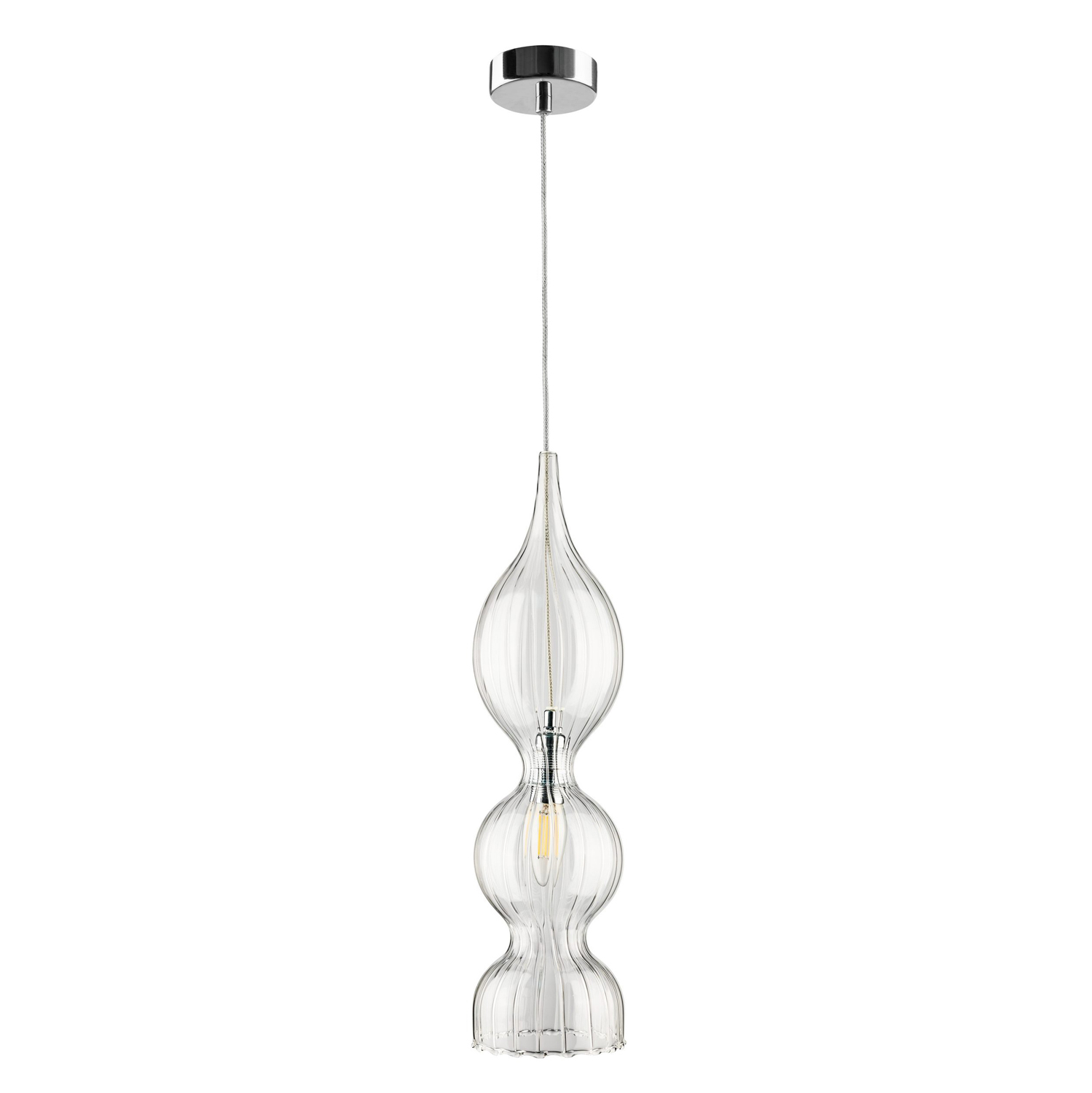 Светильник подвесной Crystal Lux IRIS SP1 B TRANSPARENT Crystal Lux