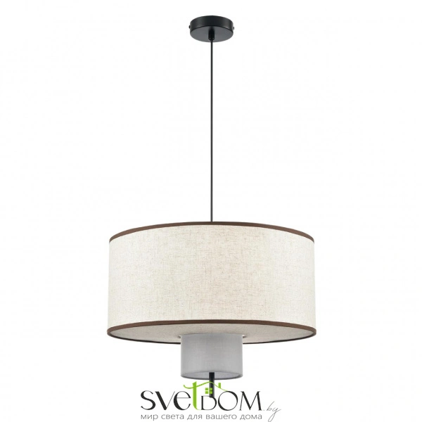8282/4 MODERNI LN26 186 черный/бежевый/коричневый, металл/текстиль/стекло Светильник подвесной Е14 4*40W 220V SORENTO