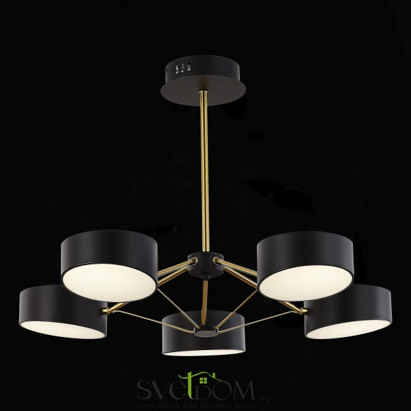 SLE6005-402-05 Светильник потолочный Черный, Золотистый/Черный LED 5*10W VALLE