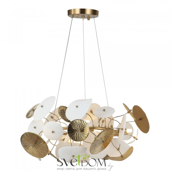 SL1518.303.06 Светильник подвесной ST-Luce Латунь/Белый G9 6*5W 4000K DAHLIA