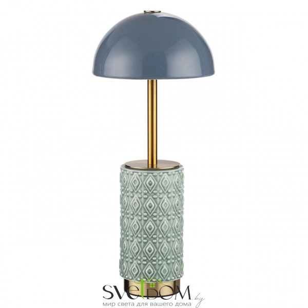 5452/5TLA L-VISION ODL_EX26 010 светлая бронза/синий/зеленый/металл/керамика Настольная лампа беспроводная LED*5W 3000K LULU