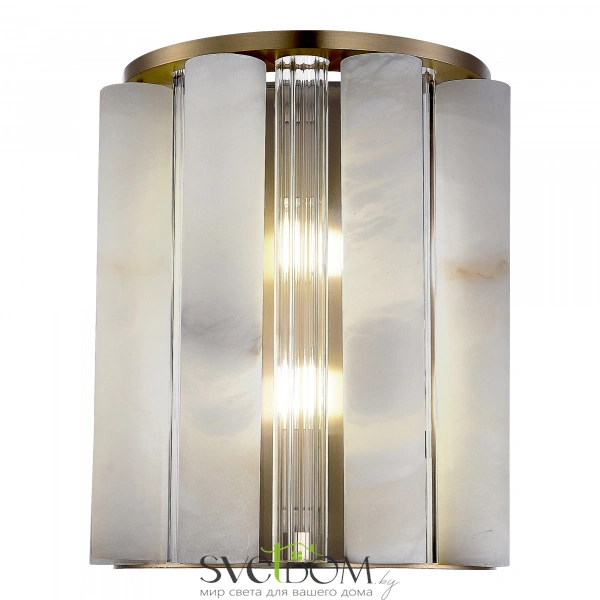 SL1516.301.02 Светильник настенный ST-Luce Бронза, Прозрачный/Белый алебастр E14 2*40W DELIGHT