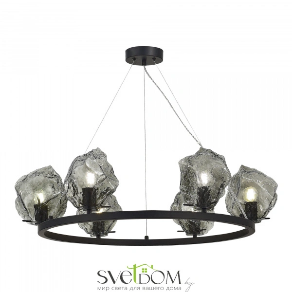 SL1175.403.06 Люстра подвесная ST-Luce Черный/Серо-зеленый E14 6*40W PORTICI