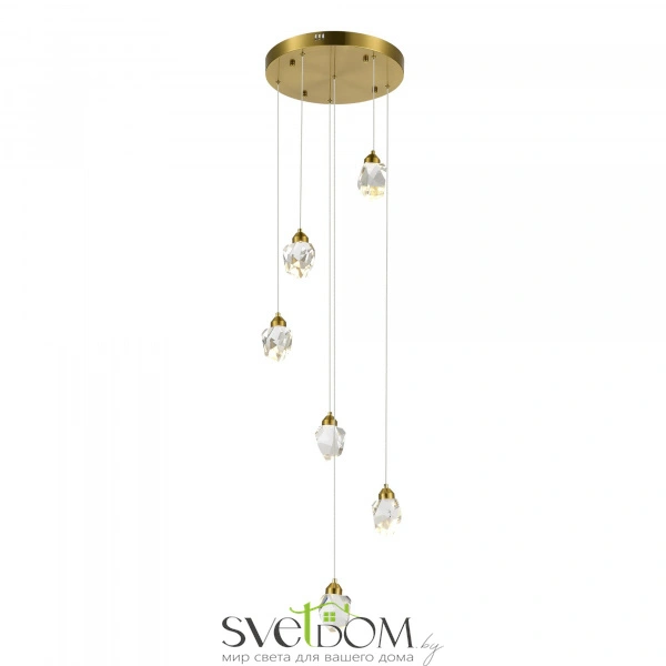 SL6114.203.06 Светильник подвесной ST-Luce Золотистый/Прозрачный LED 6*3W 3000K CASCATO
