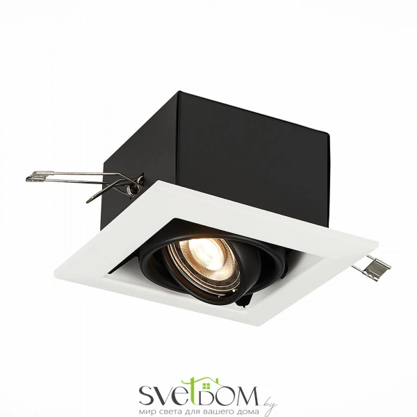 ST250.548.01 Св-к встр. Черный GU10 1*50W  L126xW126xH70 220V Без ламп Встраиваемые светильники