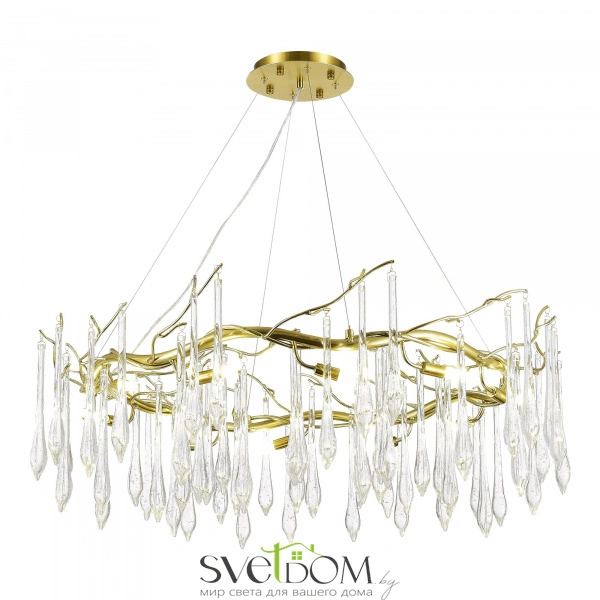 SL1660.203.12 Светильник подвесной ST-Luce Шампань/Шампань, Прозрачный G9 12*5W 4000K TEARDROPS