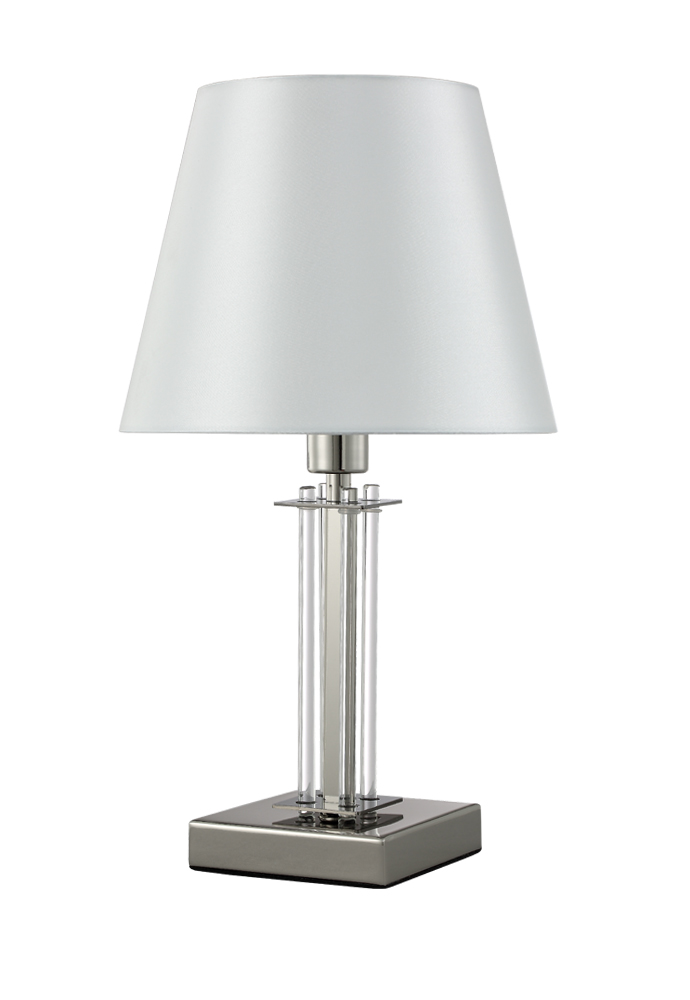 Настольная лампа Crystal Lux NICOLAS LG1 NICKEL/WHITE Crystal Lux