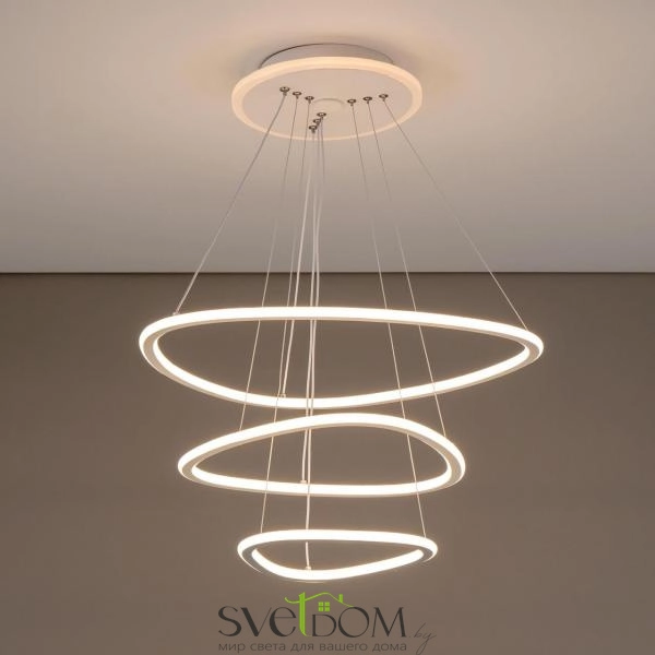 Citilux Неон Смарт CL731A330E RGB Умная подвесная люстра Белая