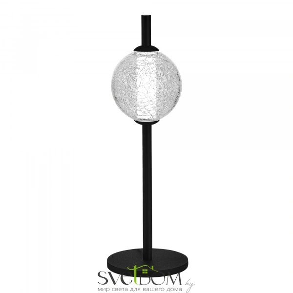 SL6120.404.01 Прикроватная лампа ST-Luce Черный/Прозрачное кракелированное стекло LED 1*8,5W 3000K PEEK