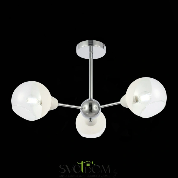 SLE102702-03 Светильник потолочный Хром/Прозрачный, Матовый никель E14 3*40W GIORTE