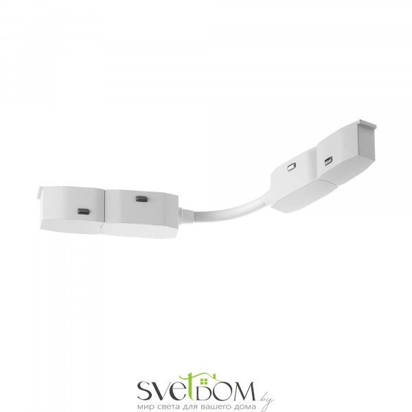 Коннектор питания радиусный Radity встраиваемый белый TRA034CS-W