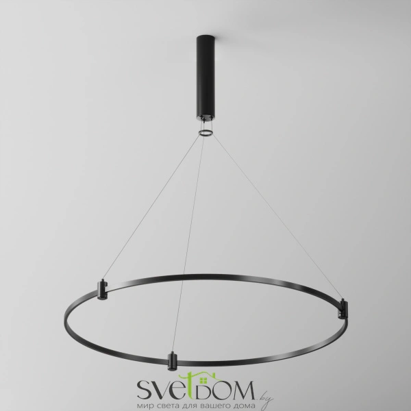 Подвесной набор с основанием под блок питания для круглого шинопровода Flarity черный TRA154SW-BB-R-B