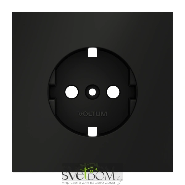 Накладка для розетки с заземлением Voltum S70 Черный VLS000608 Voltum VLS000608
