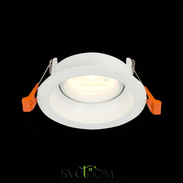 ST208.508.01 Св-к встр. Белый GU10 1*50W  D94xH40 220V Без ламп Встраиваемые светильники