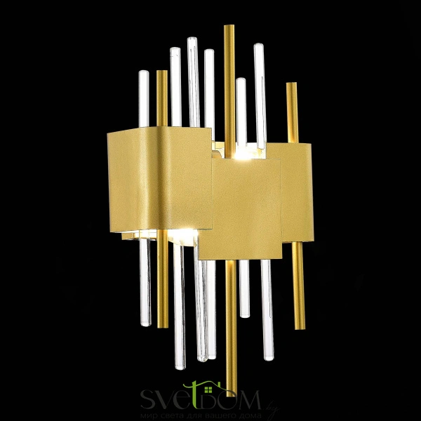 SL1633.201.02 Бра ST-Luce Матовое золото/Матовое золото,Прозрачный E14 2*40W OLVERA