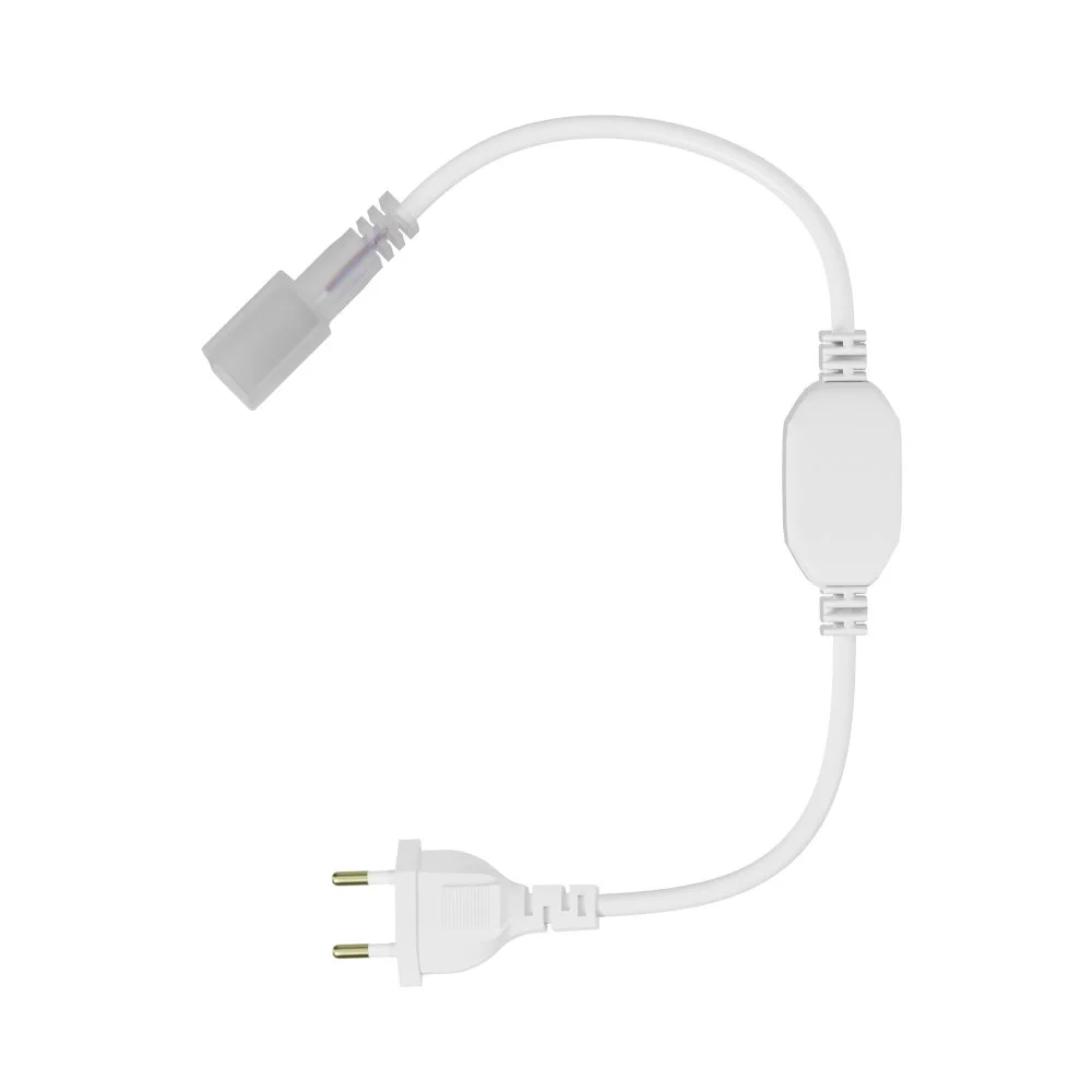 Коннектор питания с сетевой вилкой для гибкого неона AC220V 25x13 мм