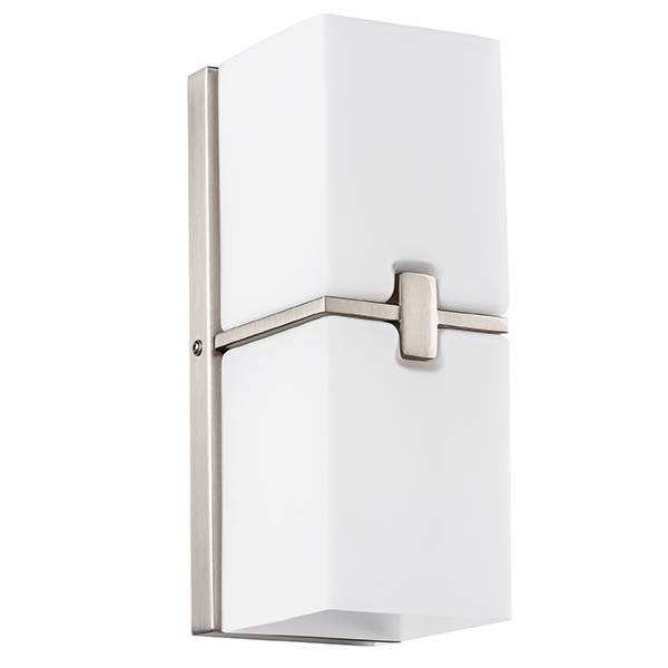 Lightstar 805620 Светильник настенный QUBICA 2х40W E14 НИКЕЛЬ/БЕЛЫЙ