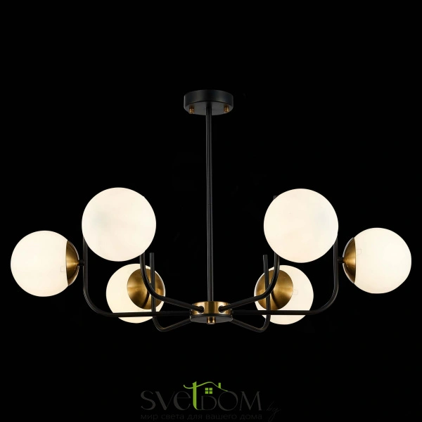 SLE1098-402-06 Светильник потолочный Черный, Латунь/Белый E27 6*60W CIANE