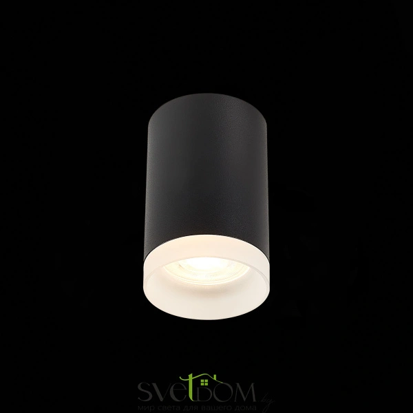 ST100.402.01 Светильник потолочный Черный GU10 1*50W IP20 D64xH99 220V Без ламп Накладные светильники