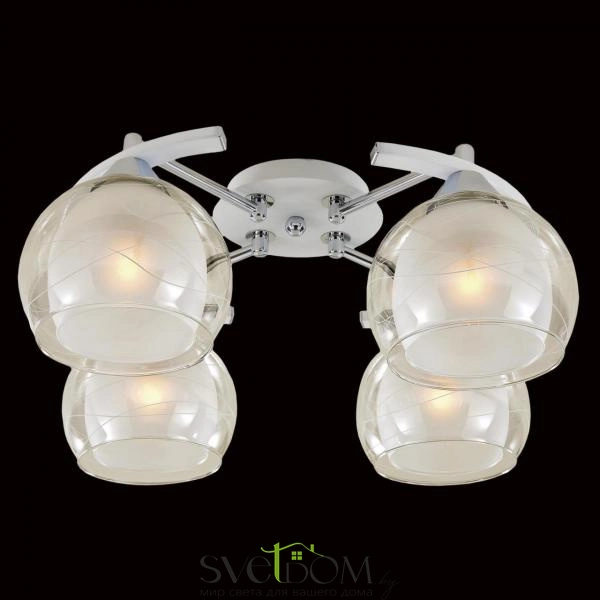 Citilux Буги CL157141 Люстра потолочная Белая Хром