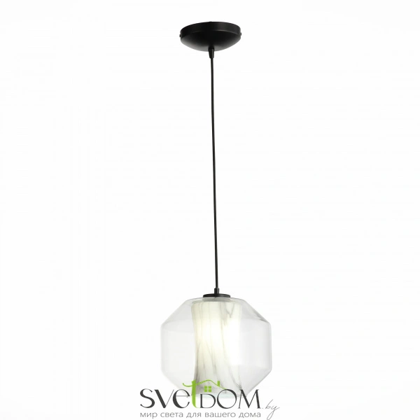 SL1169.113.01 Подвес ST-Luce Черный/Прозрачный, Белый E27 1*40W MARMO