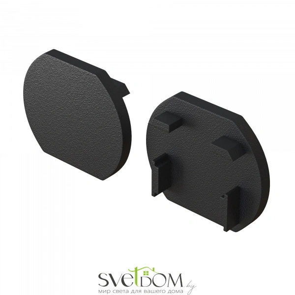 Заглушка для круглого шинопровода, 2 шт. Basity, черный TRA172EC-R-11B