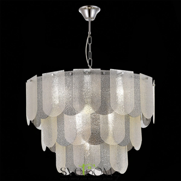 SLE1125-103-12 Светильник подвесной Хром/Прозрачно-Дымчатый E14 12*40W ERZO