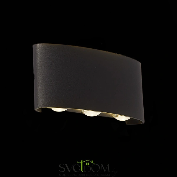 SL089.401.06 Светильник уличный настенный ST-Luce Черный кварцевый LED 6*1W 4000K BISELLO