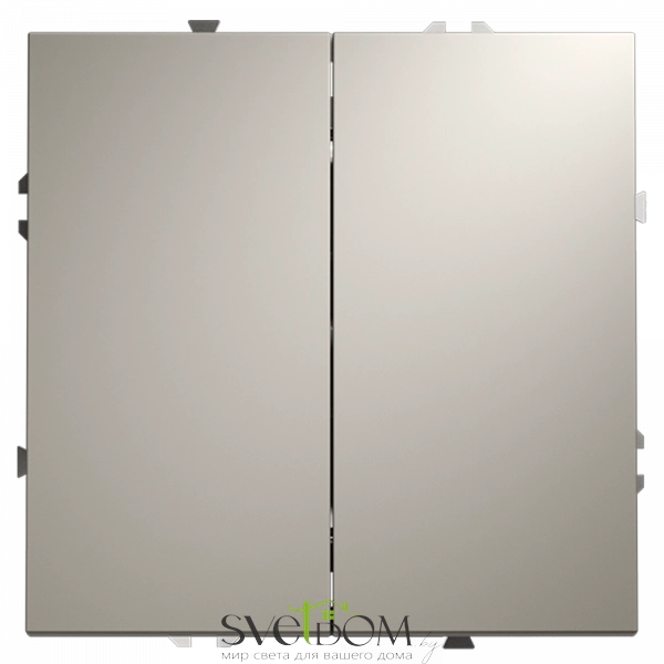 Выключатель с самовозвратом двухклавишный Voltum S70 VLS020603  VLS020603 Voltum