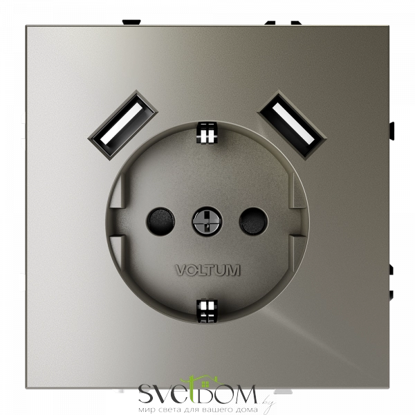 Розетка с USB, А+А Voltum S70 VLS040404 