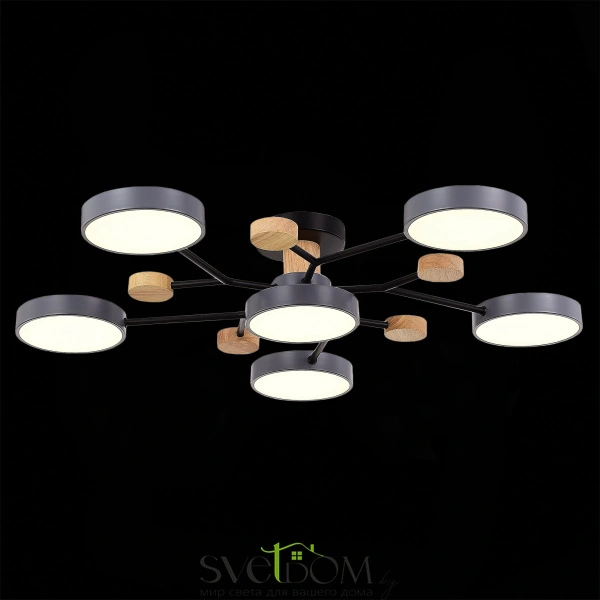 SLE6006-702-06 Светильник потолочный Серый/Серый LED 6*12W 3000K/4500K/6000K FAEMA