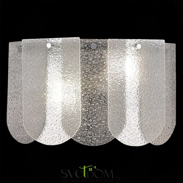 SLE1125-101-02 Светильник настенный Хром/Прозрачно-Дымчатый E14 2*40W ERZO