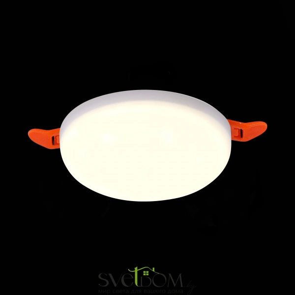 ST700.538.08 Св-к встр. Белый LED 1*8W 3000K 690Lm Ra80 180° IP44 D90xH20 85-265V Встраиваемые светильники