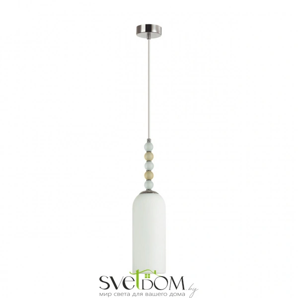 8271/1A NEOCLASSI LN26 153 хром/голубой/желтый/белый, металл/стекло Подвес Е14 1*40W 220V TRACY