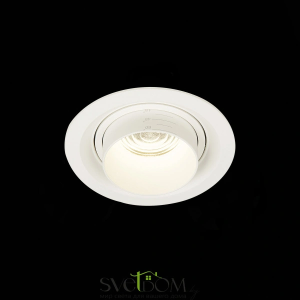 ST701.548.12 Св-к встр. Zoom Белый LED 1*12W 4000K 960Lm Ra90 15°-60° IP20 D115xH95 170-240V Встраиваемые светильники