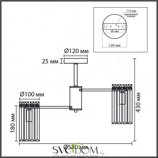 8348/6C CLASSI LN26 156 хром/прозрачный, металл/хрусталь Люстра подвесная E14 6*40W 220V FAVLA