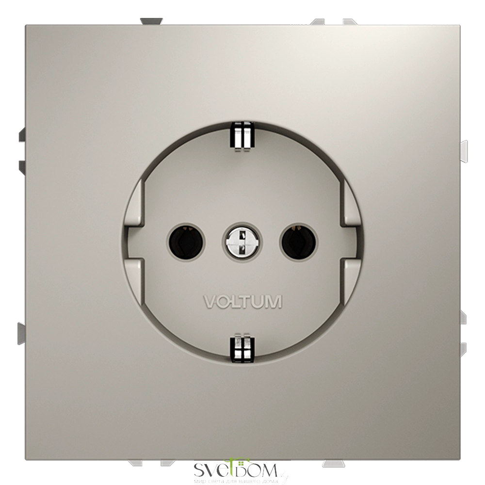Розетки электрические с заземлением Voltum S70 VLS040103  Voltum VLS040103