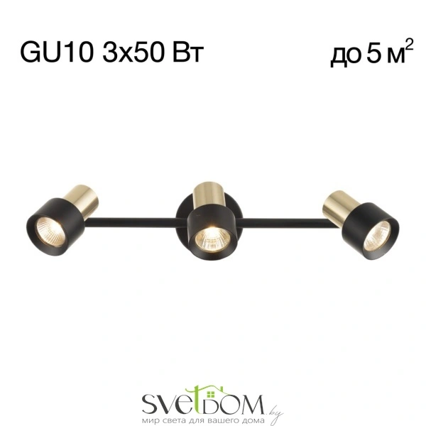 Citilux SAT CL505631 Спот поворотный с выключателем Чёрный+Золото CITILUX