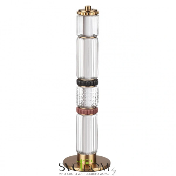 5455/15TL L-VISION ODL_EX26 043 сатин.латунь/терракот/черный Настольная лампа LED 15W 4000K COLLIER