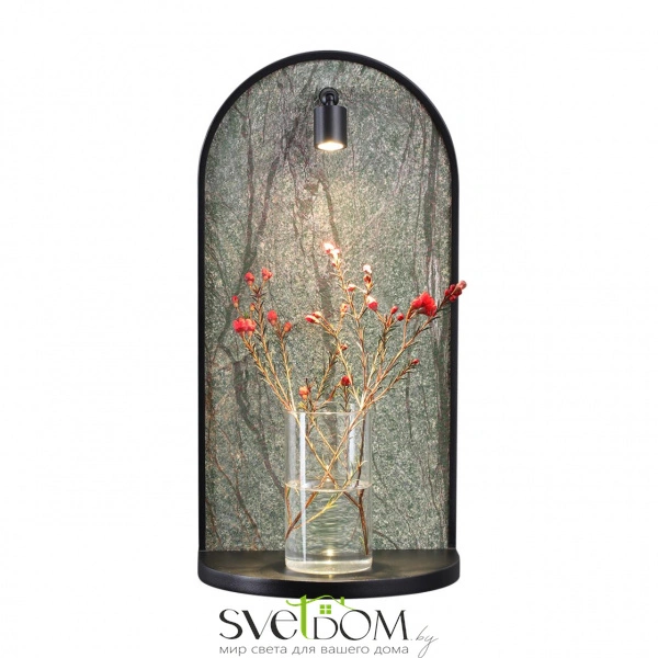 7176/3WL HIGHTECH ODL26 055 светильник темно-зеленый/черный/мрамор/металл IP20 LED 3W 250Лм 3000K 220-240V GIARDINO