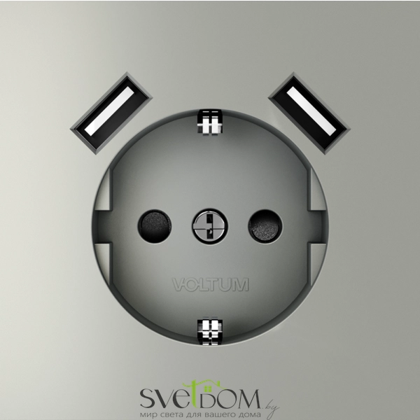 Розетка с USB, А+А Voltum S70 VLS040405  Voltum VLS040405