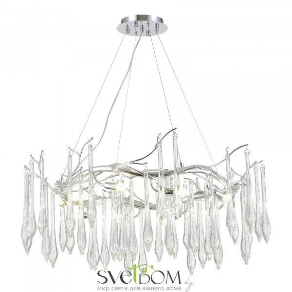 SL1660.103.10 Светильник подвесной ST-Luce Хром/Хром, Прозрачный G9 10*5W 4000K TEARDROPS