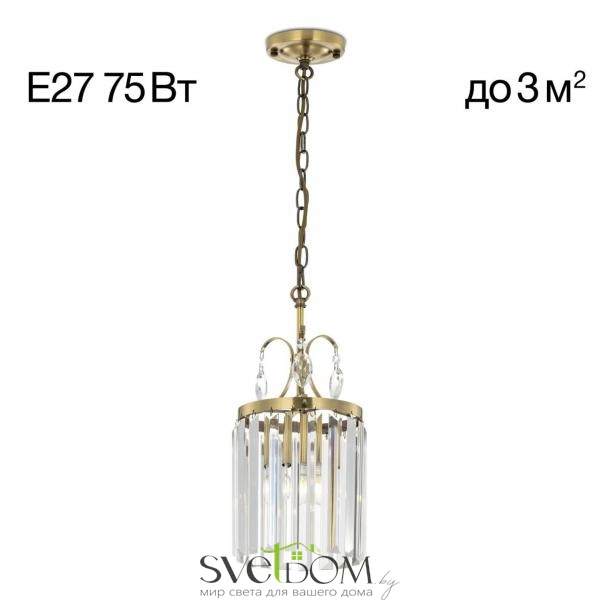 Citilux Инга CL335113 Подвесной хрустальный светильник Бронза