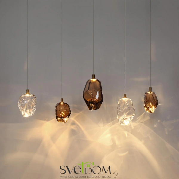 7113/4LA L-VISION ODL25 Подвесной светильник бронзовый/винное стекло/металл IP20 LED 4W 300Лм 3000K 200° 220V GEMME
